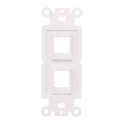 2-Port Decor Data Wall Plate Insert - White by Commercial Electric -Eaton Sales white commercial electric wall plate accessories 5152 wh 40 1000