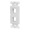 2-Port Decor Data Wall Plate Insert - White by Commercial Electric -Eaton Sales white commercial electric wall plate accessories 5152 wh 64 1000
