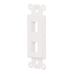 2-Port Decor Data Wall Plate Insert - White by Commercial Electric -Eaton Sales white commercial electric wall plate accessories 5152 wh a0 1000